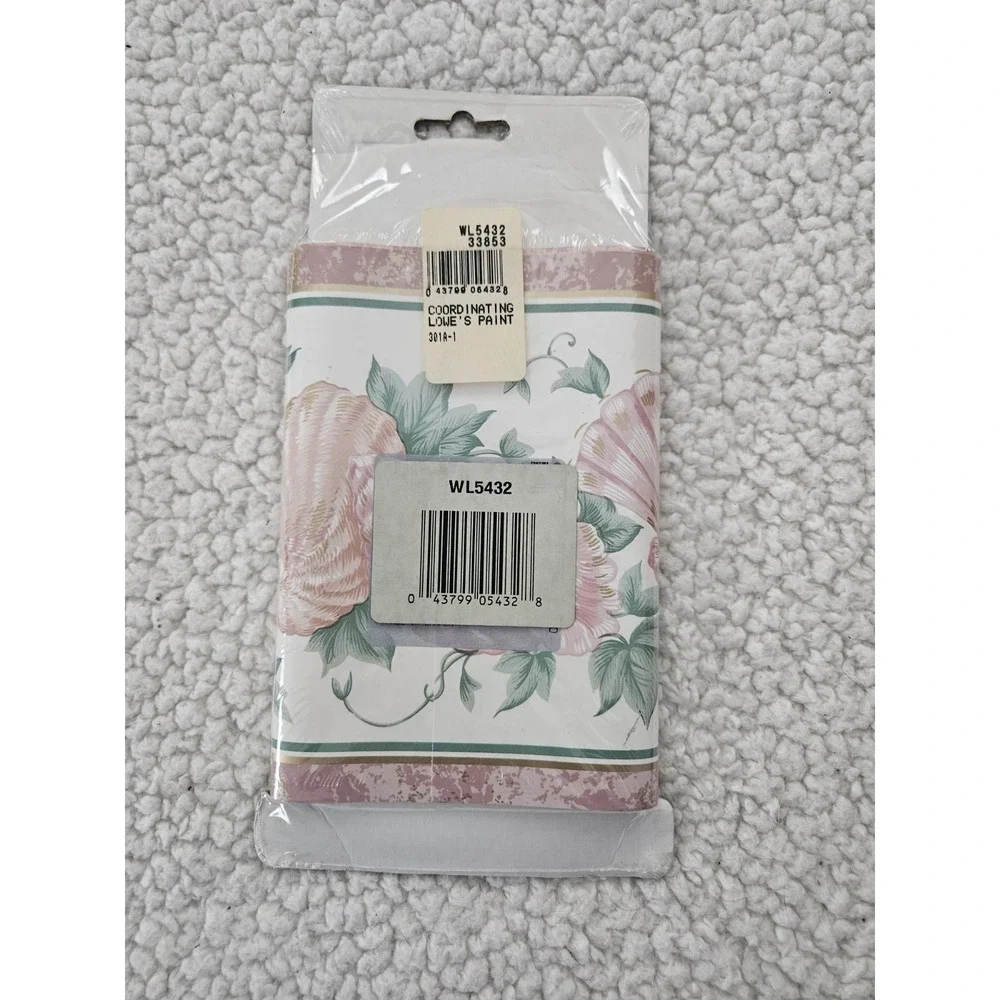Sunworthy Self‎ Stick Wallpaper Border WL5432 Sea Shells Designs 5 Yards NOS